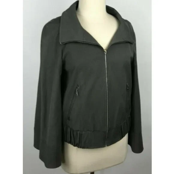 Zara Flare Sleeves Zip Up Jacket w Stretch Sz M - Picture 4 of 7